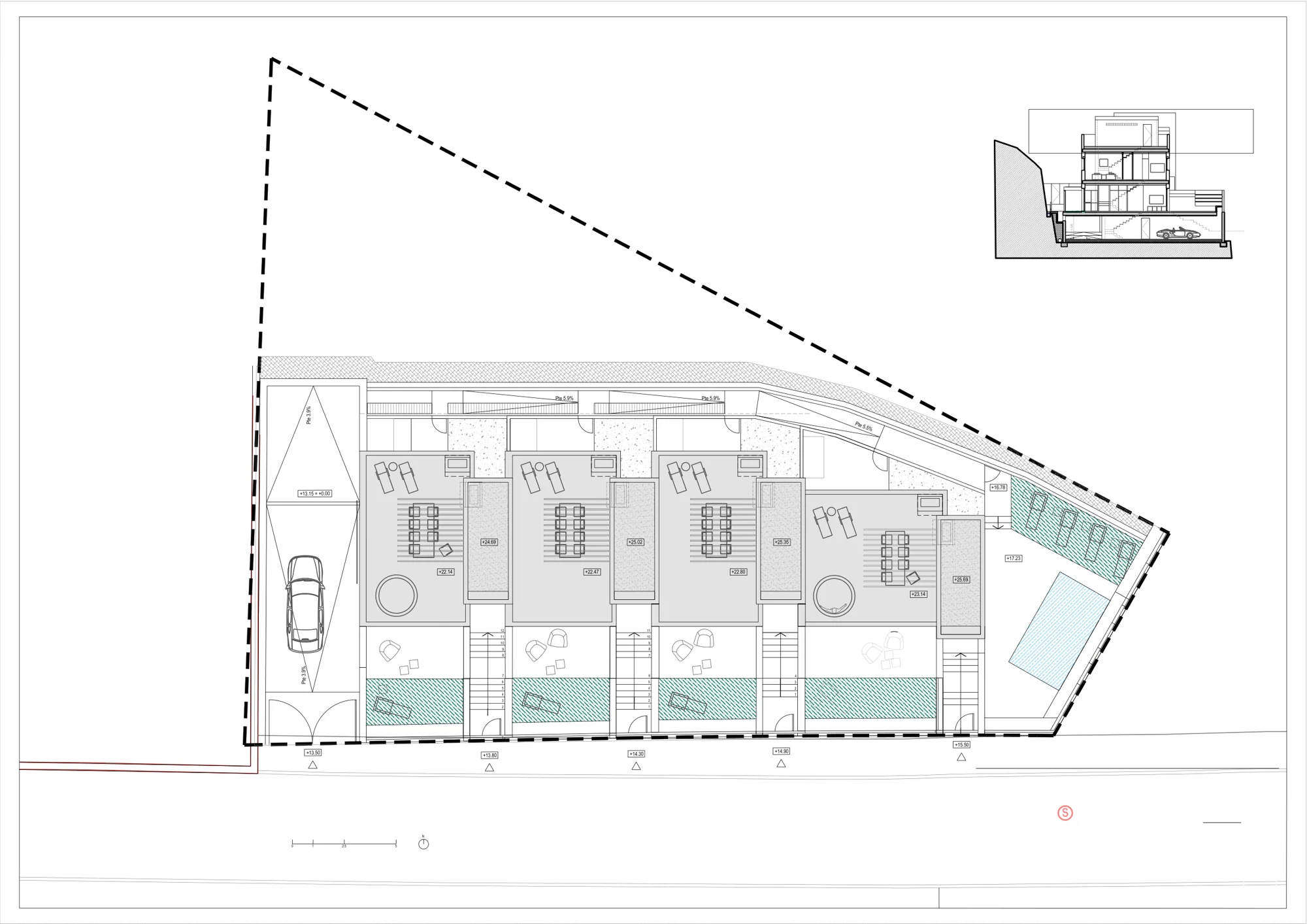 Plano planta terraza